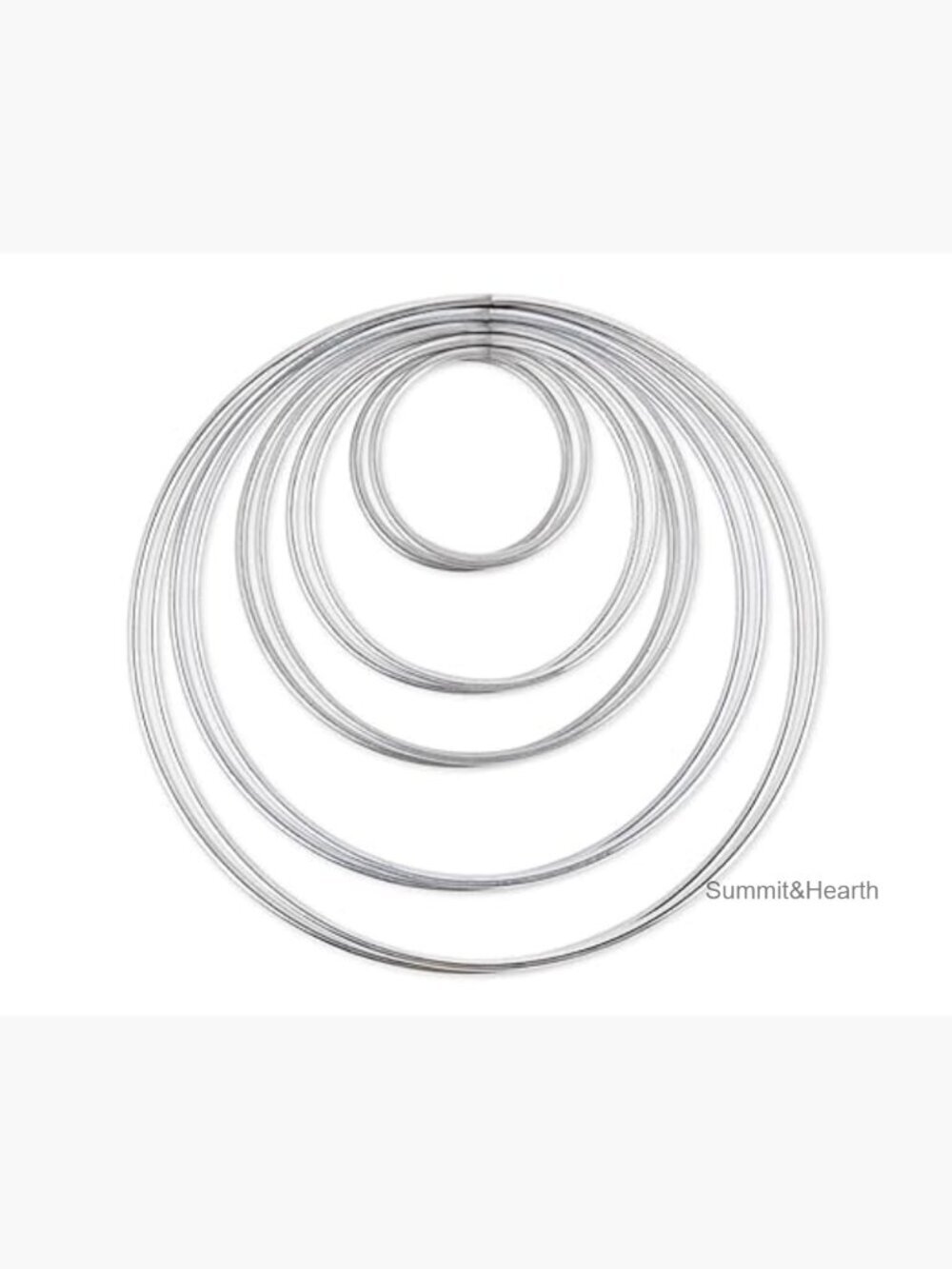 Set of 10 Metal Craft Hoops for Dream Catchers, Macrame, Wreaths